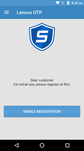 Android application Lenovo OTP screenshort