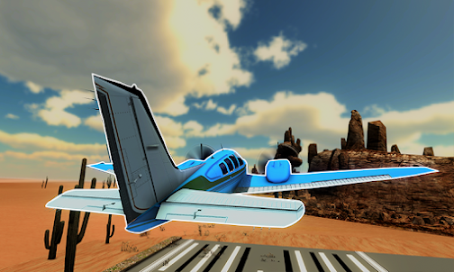 Airplane flying simulator