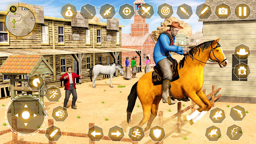 West Cowboy Gun War Horse Game Screen 2