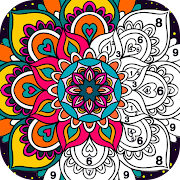 Mandala Coloring By Number-coloring games offline  Icon