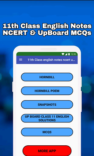 Screenshot of Class 11 English NCERT Notes