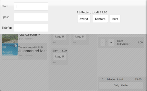 LinTicket skrankesalg Screen 2