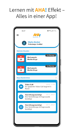 Android application AHA! Nachhilfe screenshort