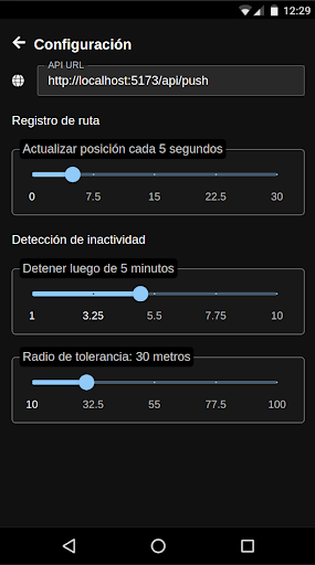 Android application Quandra GPS Tracker screenshort