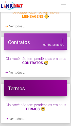 Central do Assinante Link Net Screen 3