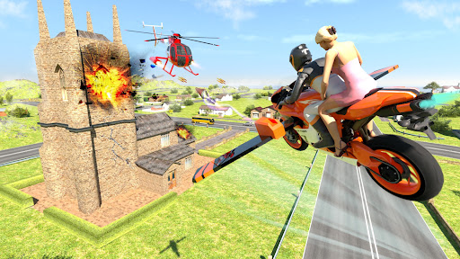 Android application Flying bike Driving Simulator screenshort