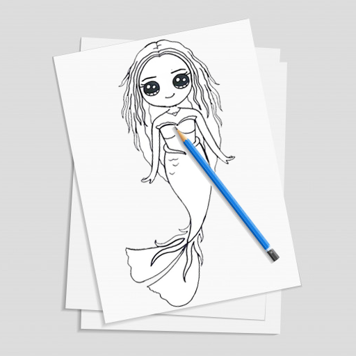 Android application How To Draw Mermaid screenshort