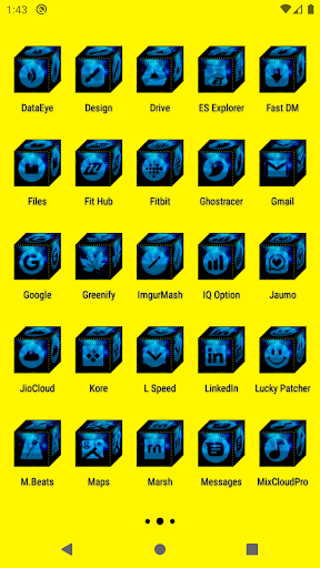 3D Light Blue Icon Pack Screen 3