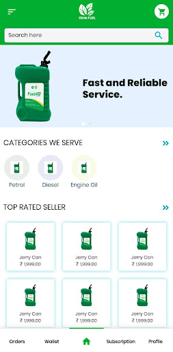 Android application Isha Fuels Shop screenshort