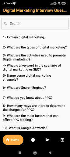 Digital Marketing Interview Screen 3