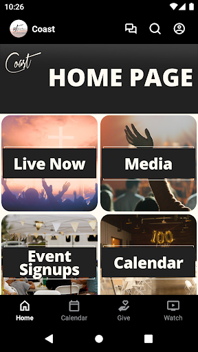Android application Coast Christian screenshort