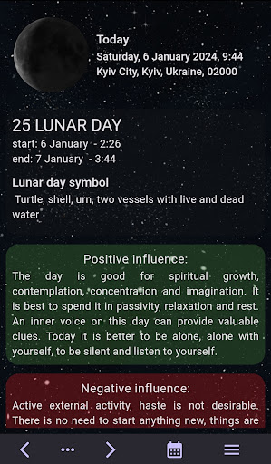 Android application Lunar Magic: Daily Moon Guide screenshort