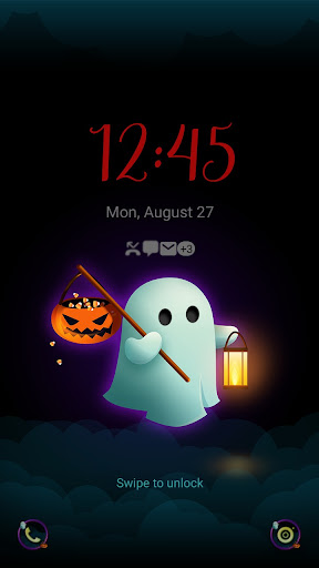 Ghost Holding Lamp - Wallpaper Screen 2