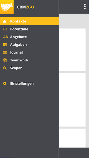 Android application CRM2GO screenshort