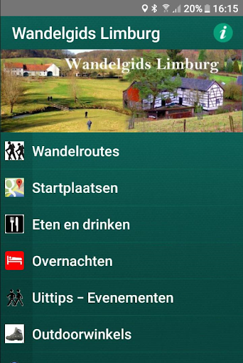 Android application Wandelgids Limburg screenshort