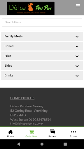 Delice Peri Peri Goring Screen 2