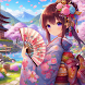 Kimono Anime Girl Wallpaper - Androidアプリ