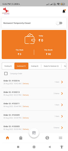 Safemaxx Restaurant Partner Screen 2