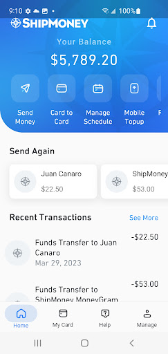 ShipMoney Screen 2