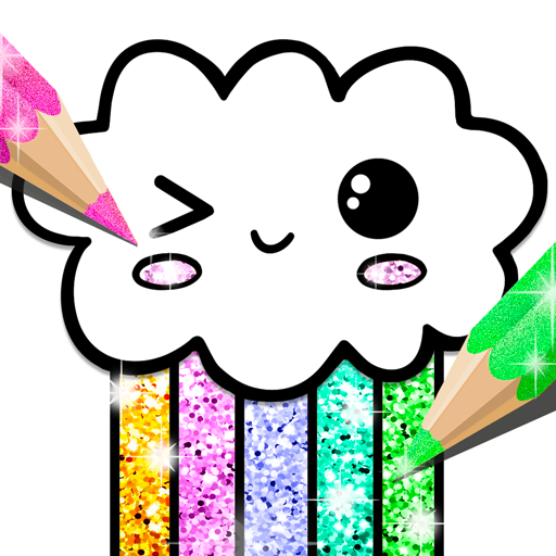 Kawaii para Colorir Glitter