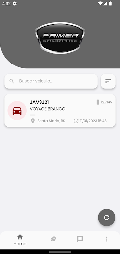 Android application Primer Rastreamento Veicular screenshort
