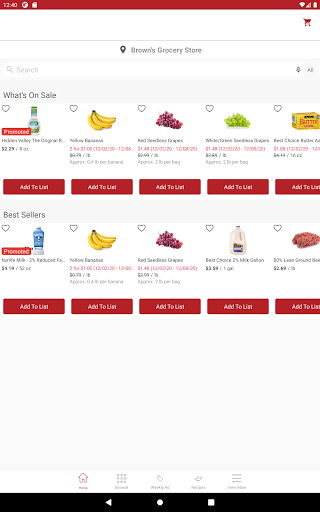 Browns Grocery Store Screen 2