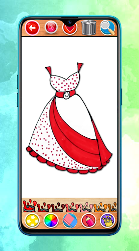 Dress Coloring Book Glitter for Kids