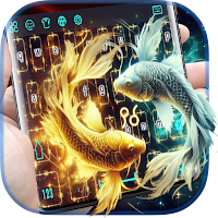 Koi Fish Water Stone keyboard