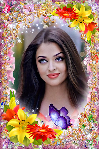 Android application Love Flowers Photo Frame screenshort