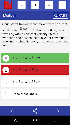Medical entrance exam practice Screen 3