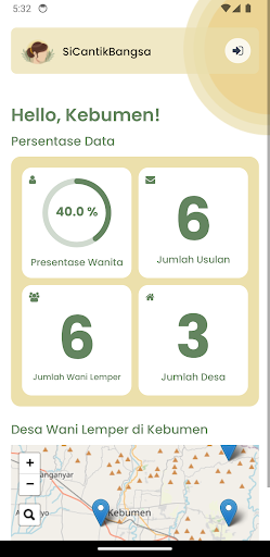 Android application Si Cantik Bangsa screenshort