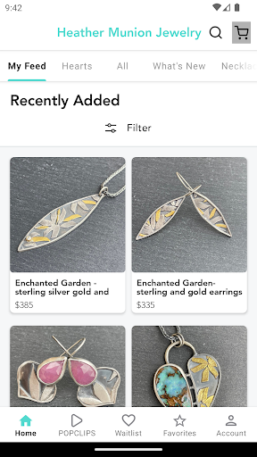 Android application Heather Munion Jewelry screenshort