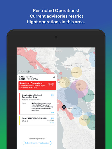 Screenshot of B4UFLY by FAA