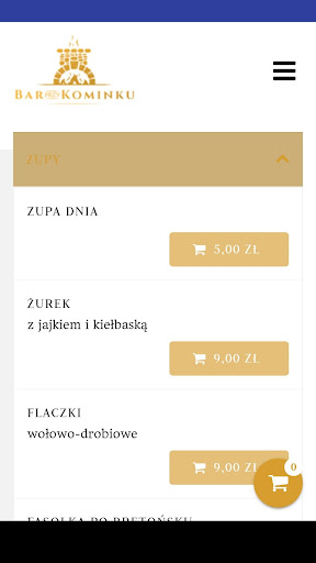 Android application Bar Przy Kominku screenshort