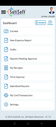 Android application SutiExpense screenshort