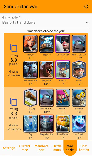 Clan War Analyzer Screen 2