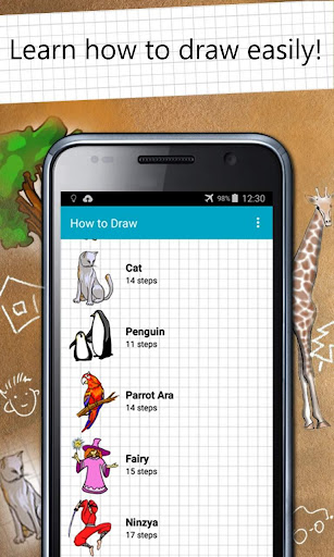 How to Draw - Easy Lessons 5.0 APK screenshots 1
