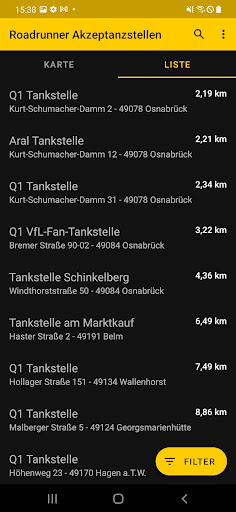 Roadrunner App Screen 3