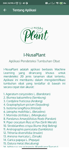 Android application I-NusaPlant screenshort