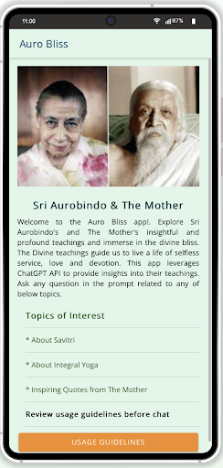 Android application AuroBliss screenshort