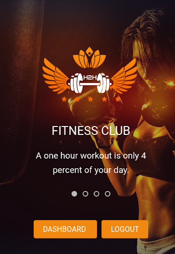 Android application H2H Fitness Studio and Spa screenshort