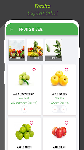 Fresho Supermarket Screen 2