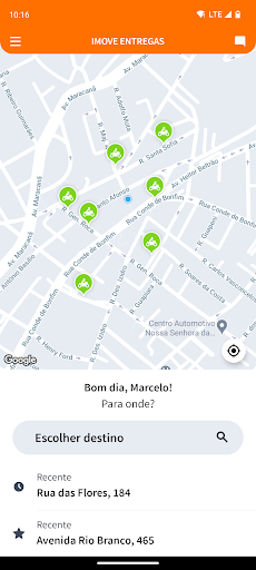 Android application iMOVE Entregas screenshort