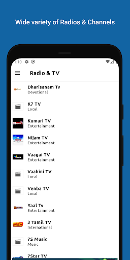 Android application Tamil TV screenshort