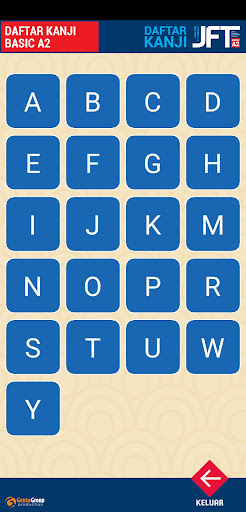 Android application Daftar Kanji JFT screenshort