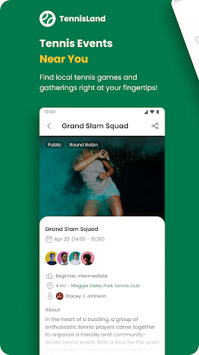 Android application TennisLand screenshort