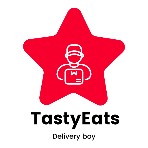 TastyEats Delivery Boy logo
