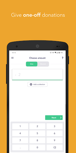 Android application Givt - Ready to give screenshort