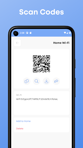 Android application QR Pass screenshort