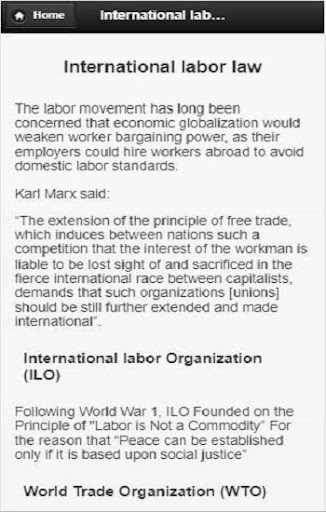 Business and labor law. Screen 2